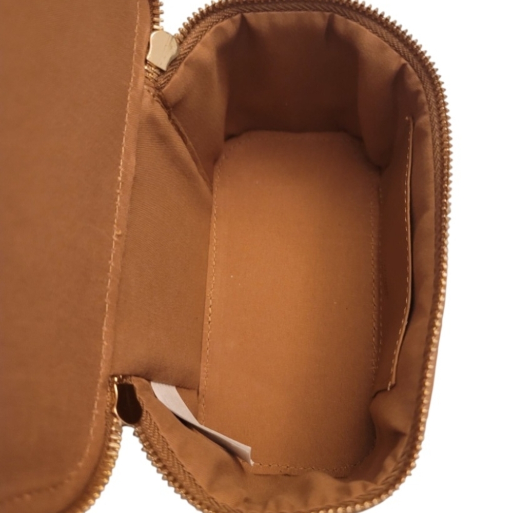 Valentino Orlandi Brown Quilted Crossbody Bag*free gift w/purchase* NWT - Picture 11 of 15